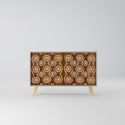 BROWN EYES 2-Door Sideboard in Grey Finish