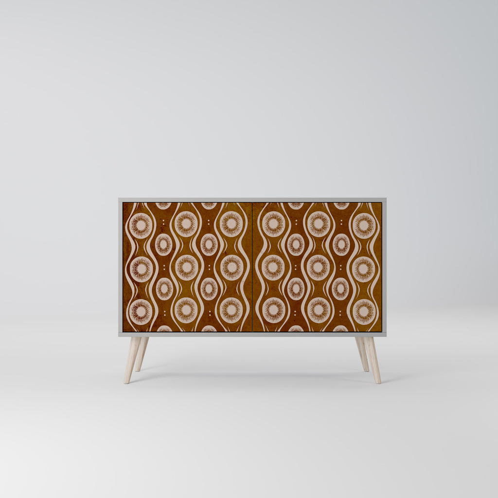 BROWN EYES 2-Door Sideboard in Grey Finish