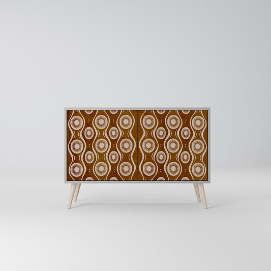 BROWN EYES 2-Door Sideboard in Grey Finish