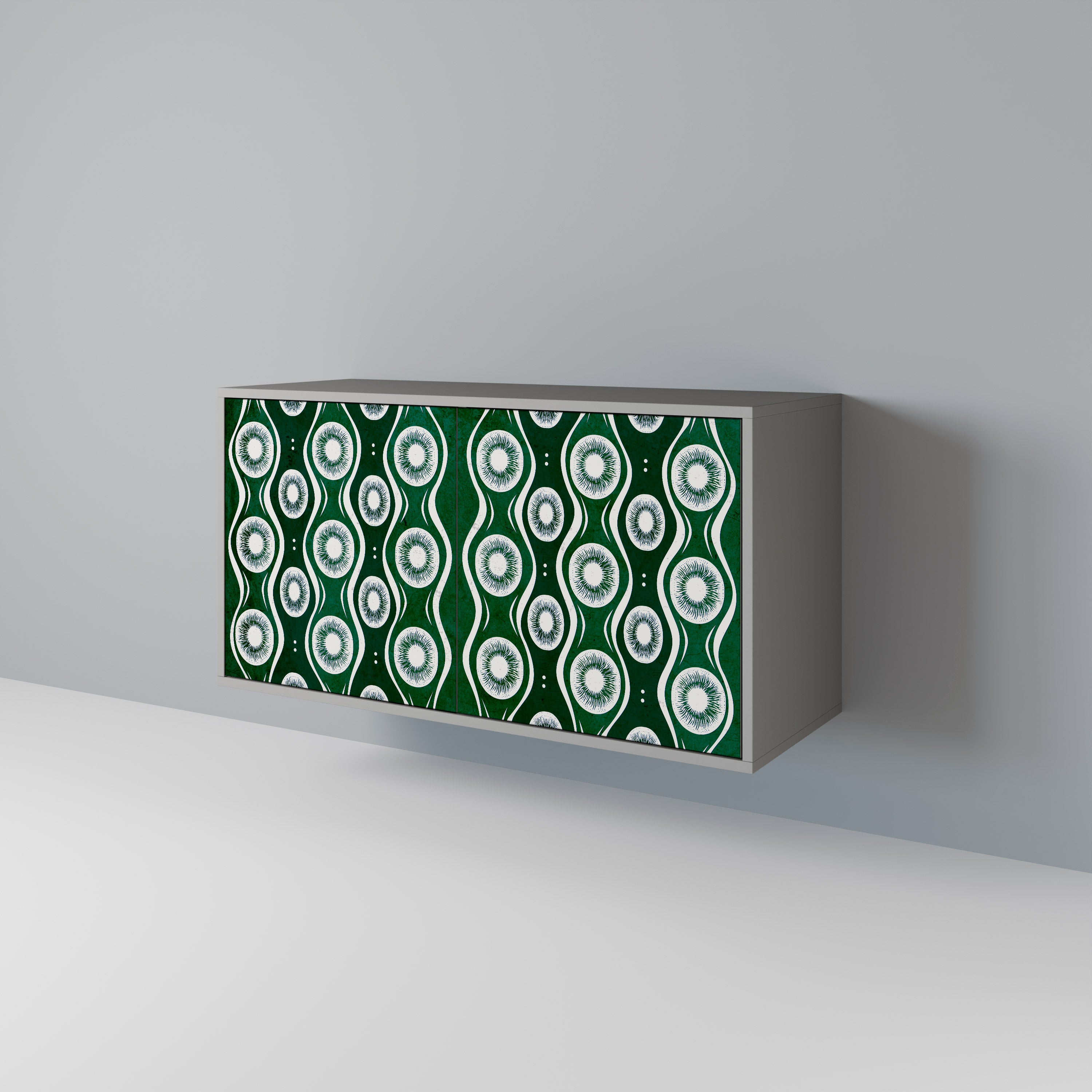 GREEN EYES 2-Door Sideboard in Grey Finish