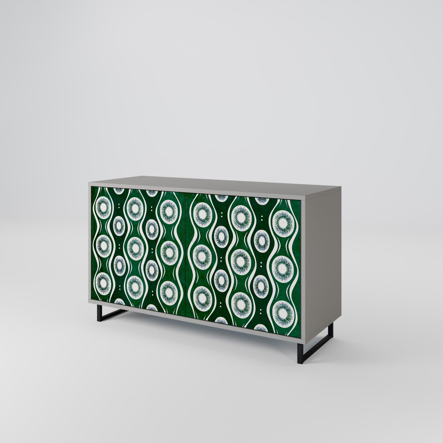 GREEN EYES 2-Door Sideboard in Grey Finish