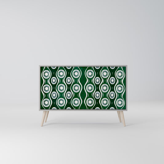 GREEN EYES 2-Door Sideboard in Grey Finish