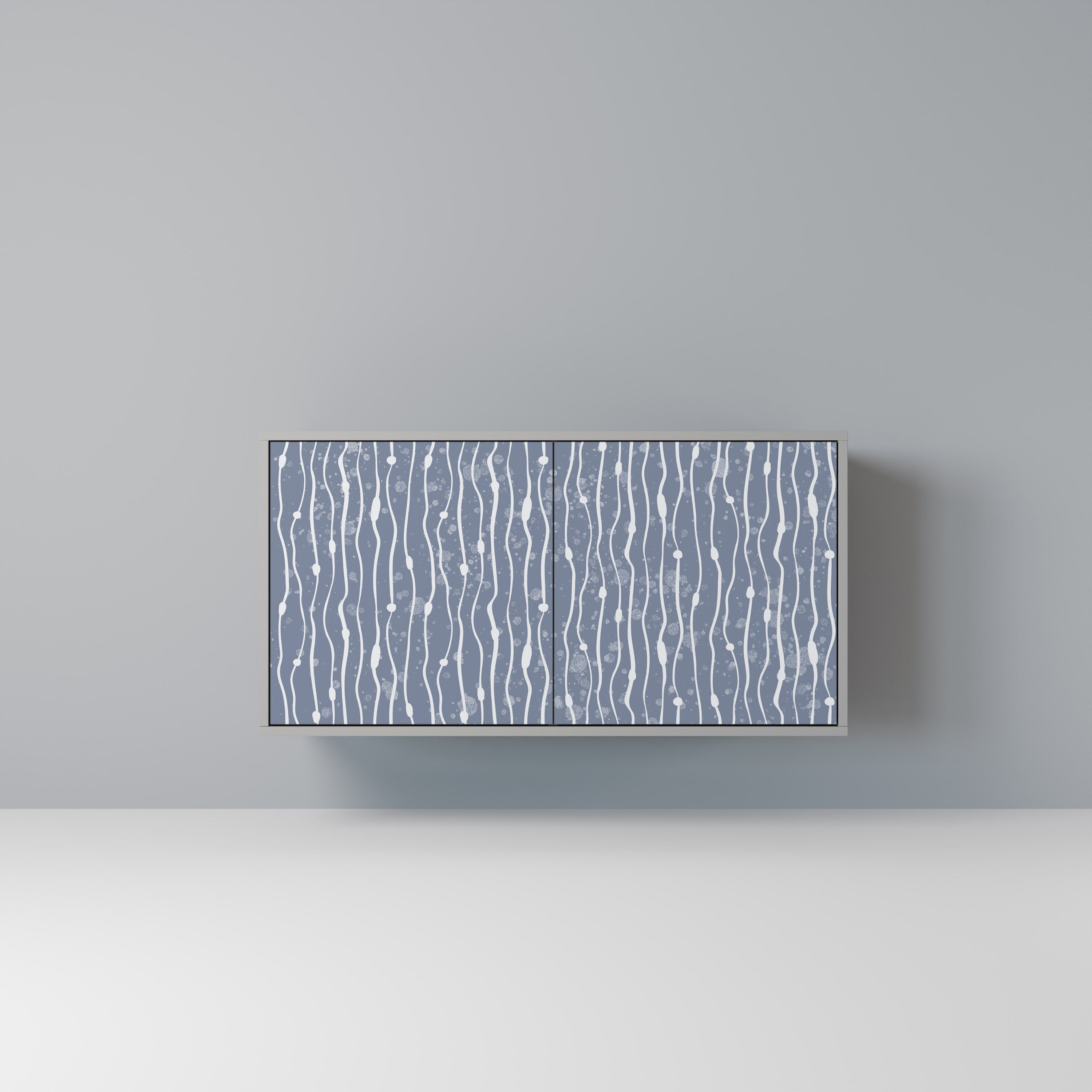 GRAPHITE RAIN 2-Door Sideboard in Grey Finish