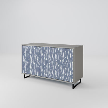 GRAPHITE RAIN 2-Door Sideboard in Grey Finish