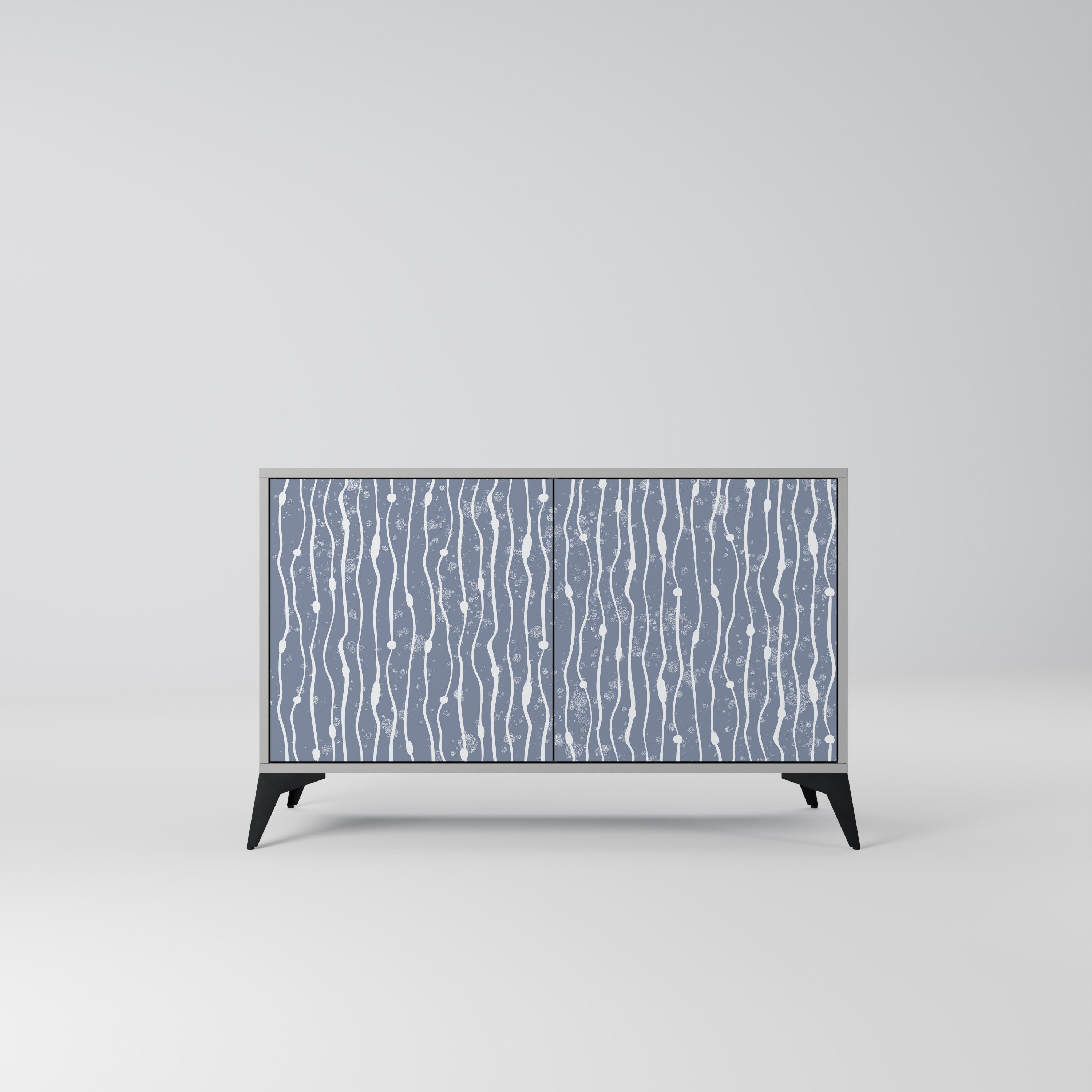 GRAPHITE RAIN 2-Door Sideboard in Grey Finish