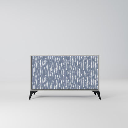 GRAPHITE RAIN 2-Door Sideboard in Grey Finish