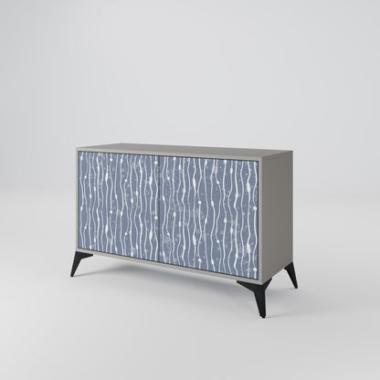 GRAPHITE RAIN 2-Door Sideboard in Grey Finish