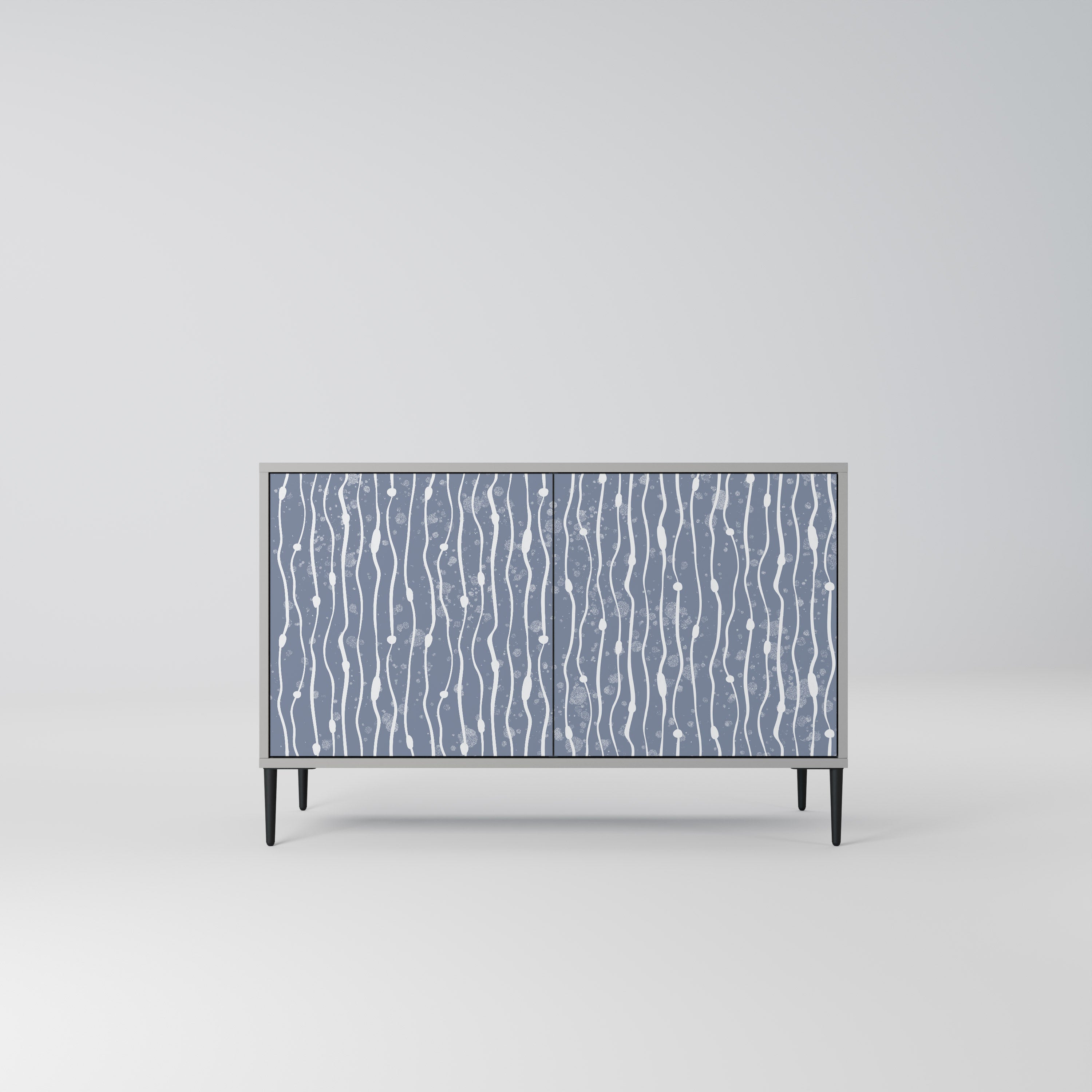 GRAPHITE RAIN 2-Door Sideboard in Grey Finish