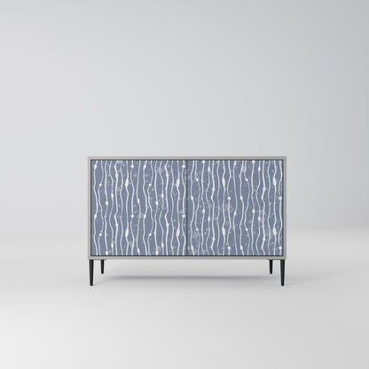 GRAPHITE RAIN 2-Door Sideboard in Grey Finish