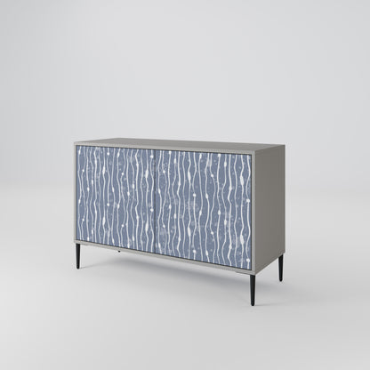 GRAPHITE RAIN 2-Door Sideboard in Grey Finish