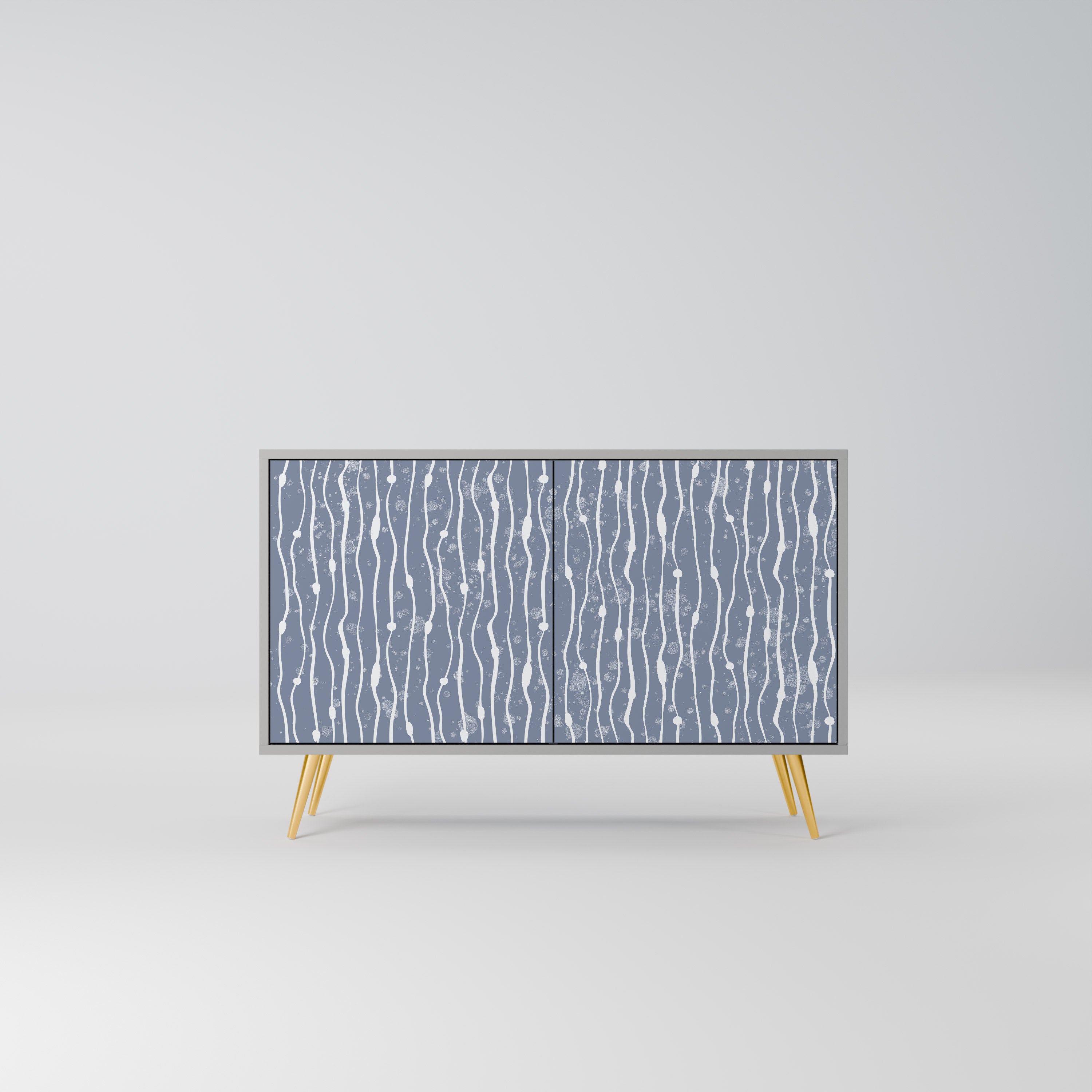 GRAPHITE RAIN 2-Door Sideboard in Grey Finish