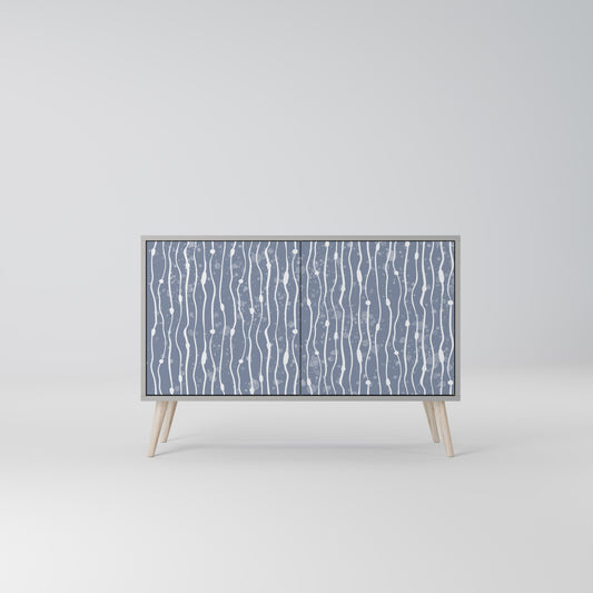 GRAPHITE RAIN 2-Door Sideboard in Grey Finish