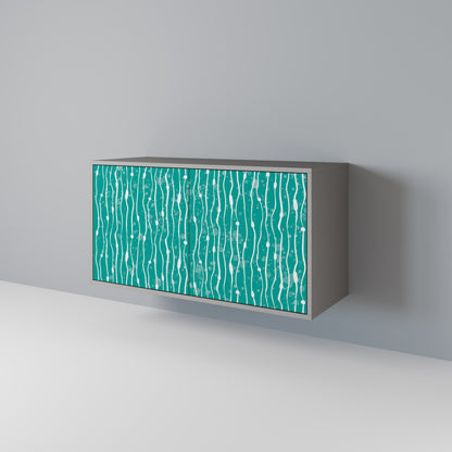 TURQUOISE RAIN 2-Door Sideboard in Grey Finish