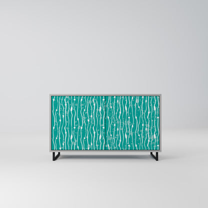 TURQUOISE RAIN 2-Door Sideboard in Grey Finish