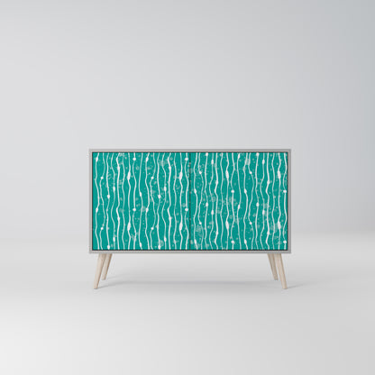 TURQUOISE RAIN 2-Door Sideboard in Grey Finish