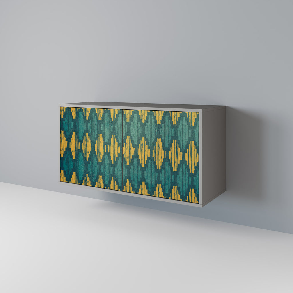 POLYGONS 2-Door Sideboard in Grey Finish