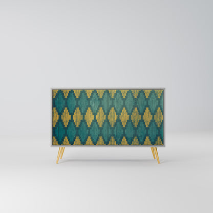 POLYGONS 2-Door Sideboard in Grey Finish