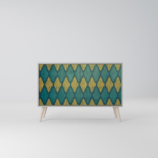 POLYGONS 2-Door Sideboard in Grey Finish