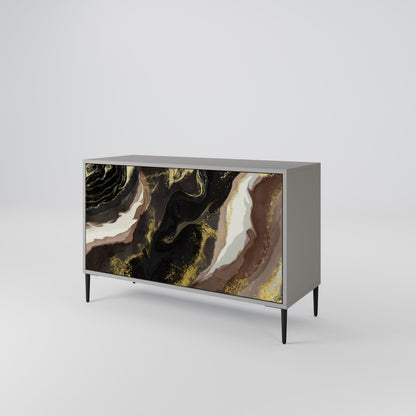 GOLD DUST 2-Door Sideboard in Grey Finish