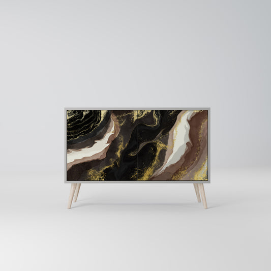 GOLD DUST 2-Door Sideboard in Grey Finish
