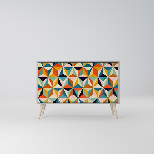 TESSELATE TREASURES 2-Door Sideboard in Grey Finish