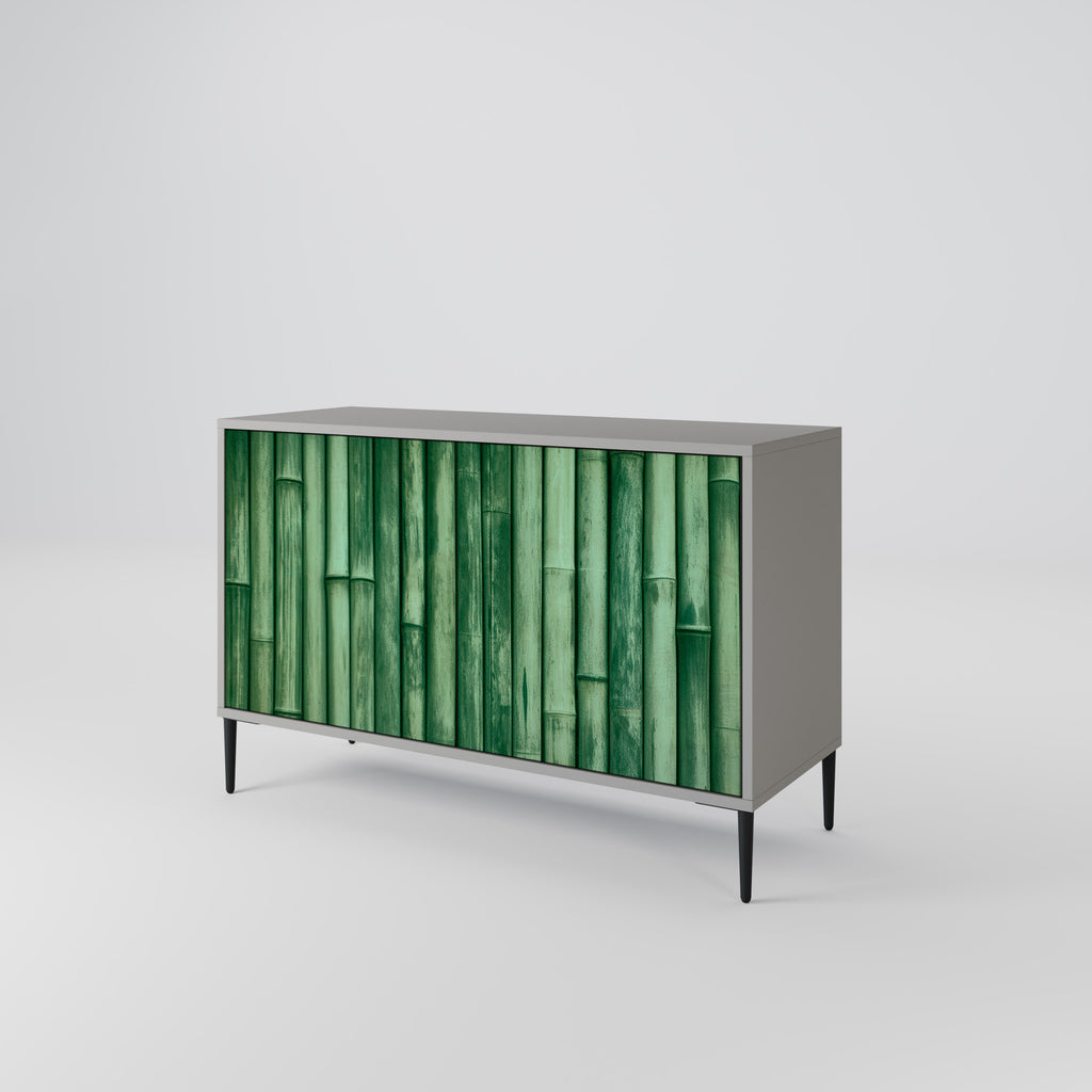 NATURAL GREEN 2-Door Sideboard in Grey Finish