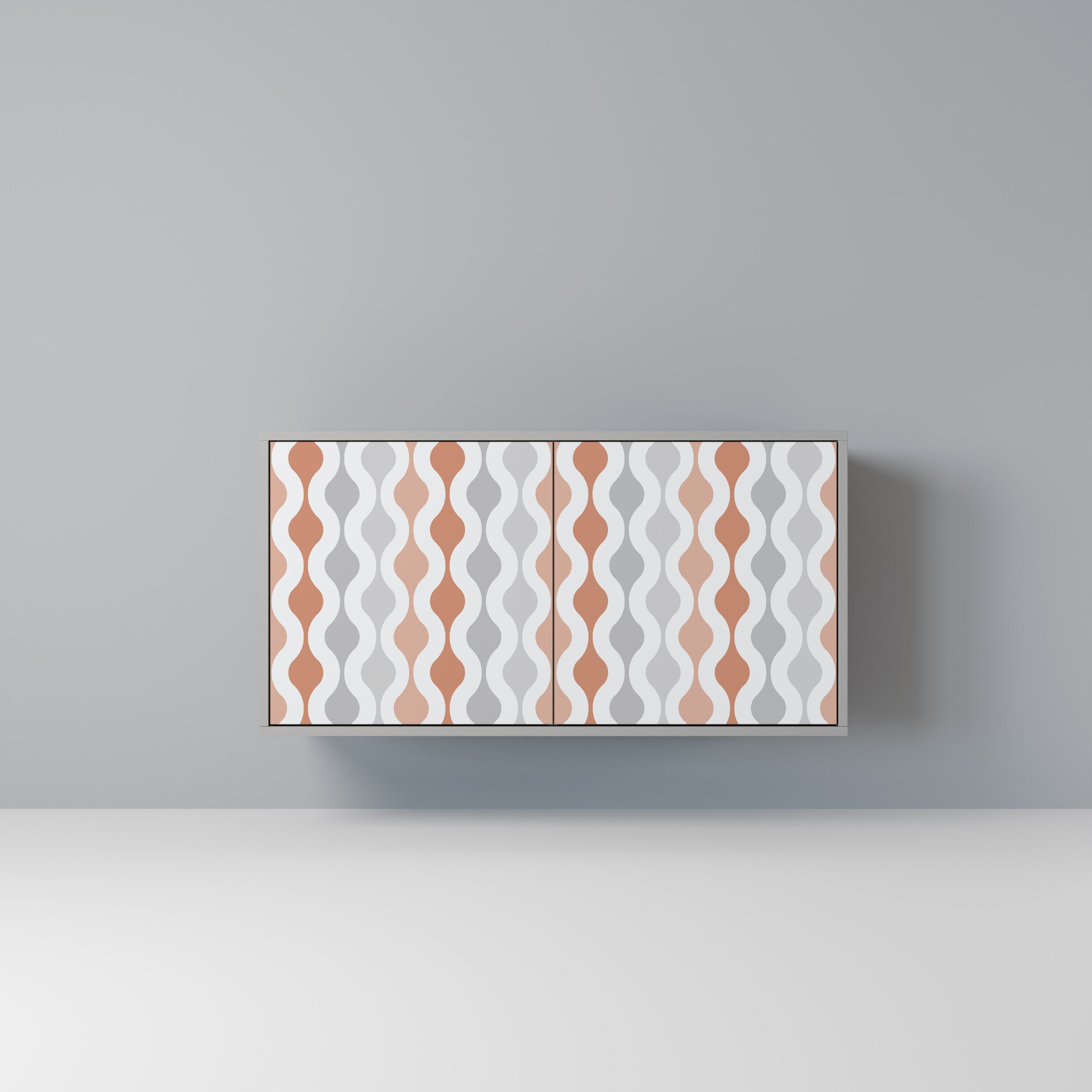 HAZY NOSTALGIA 2-Door Sideboard in Grey Finish