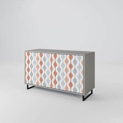 HAZY NOSTALGIA 2-Door Sideboard in Grey Finish