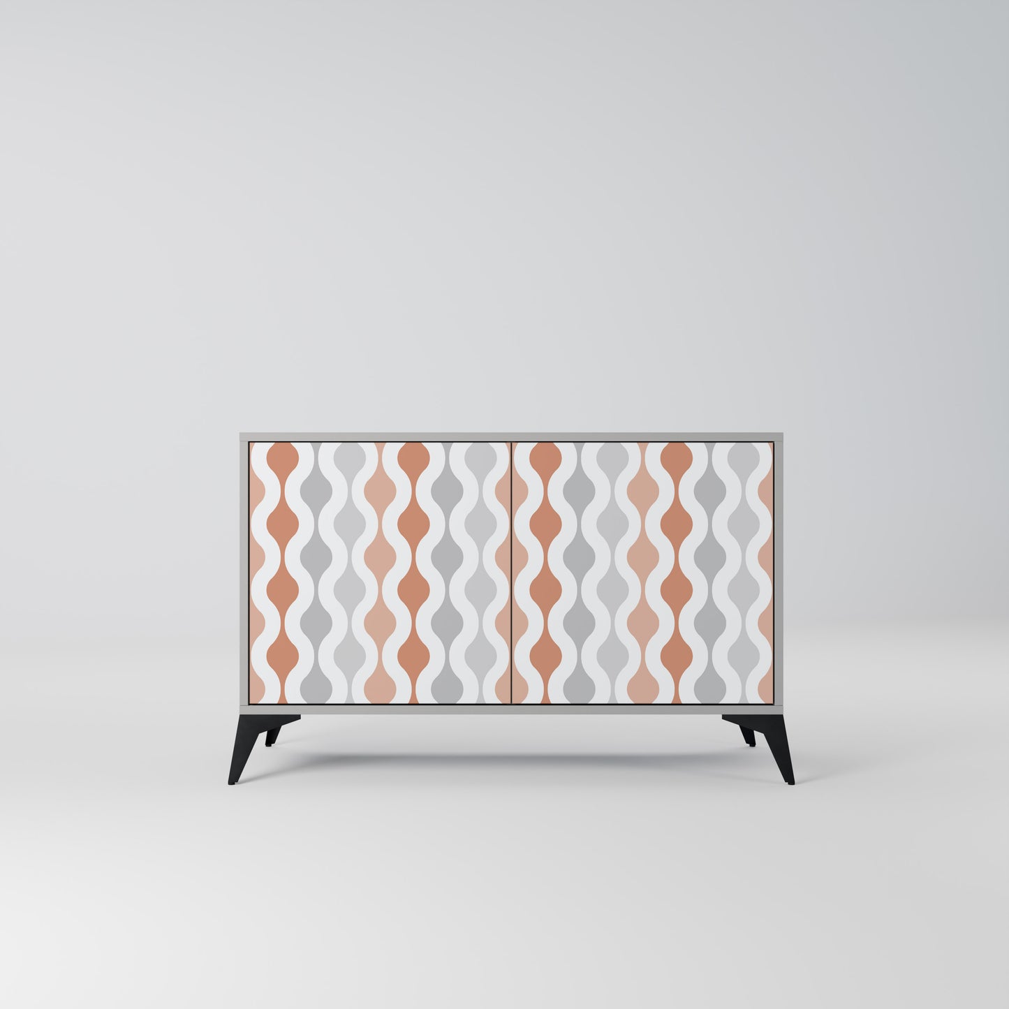 HAZY NOSTALGIA 2-Door Sideboard in Grey Finish
