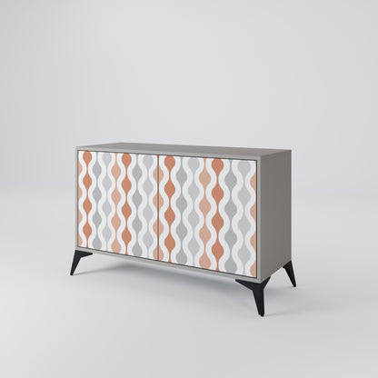 HAZY NOSTALGIA 2-Door Sideboard in Grey Finish