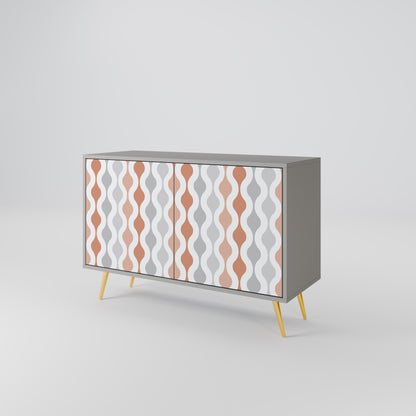 HAZY NOSTALGIA 2-Door Sideboard in Grey Finish