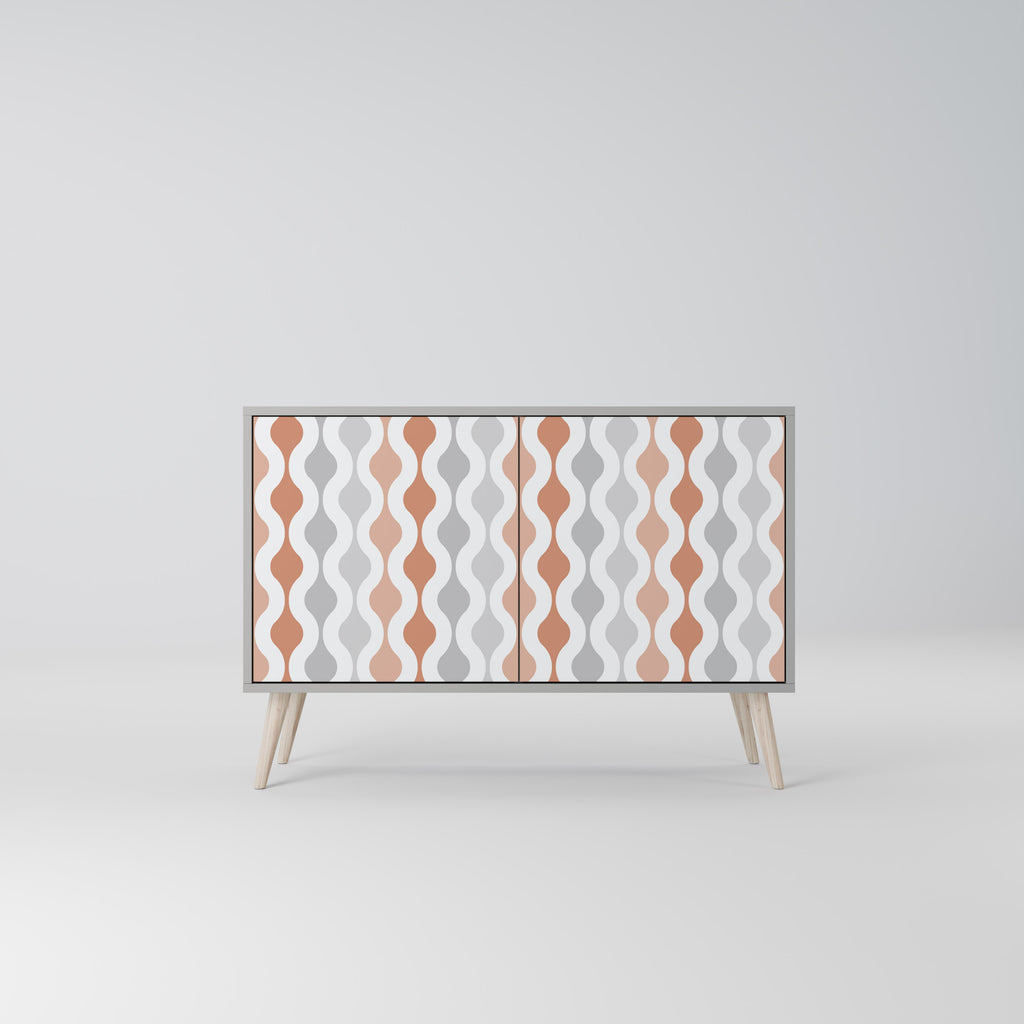HAZY NOSTALGIA 2-Door Sideboard in Grey Finish