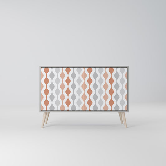 HAZY NOSTALGIA 2-Door Sideboard in Grey Finish