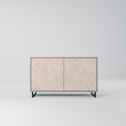 CERAMIC TEXTURE 2-Door Sideboard in Grey Finish