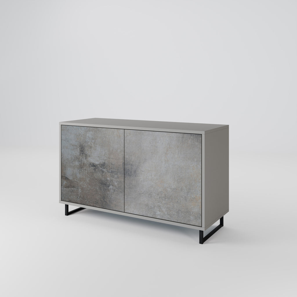 CONCRETE WALL 2-Door Sideboard in Grey Finish