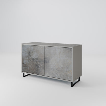 CONCRETE WALL 2-Door Sideboard in Grey Finish
