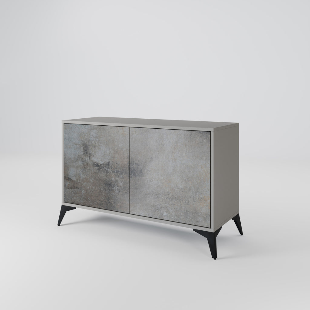 CONCRETE WALL 2-Door Sideboard in Grey Finish