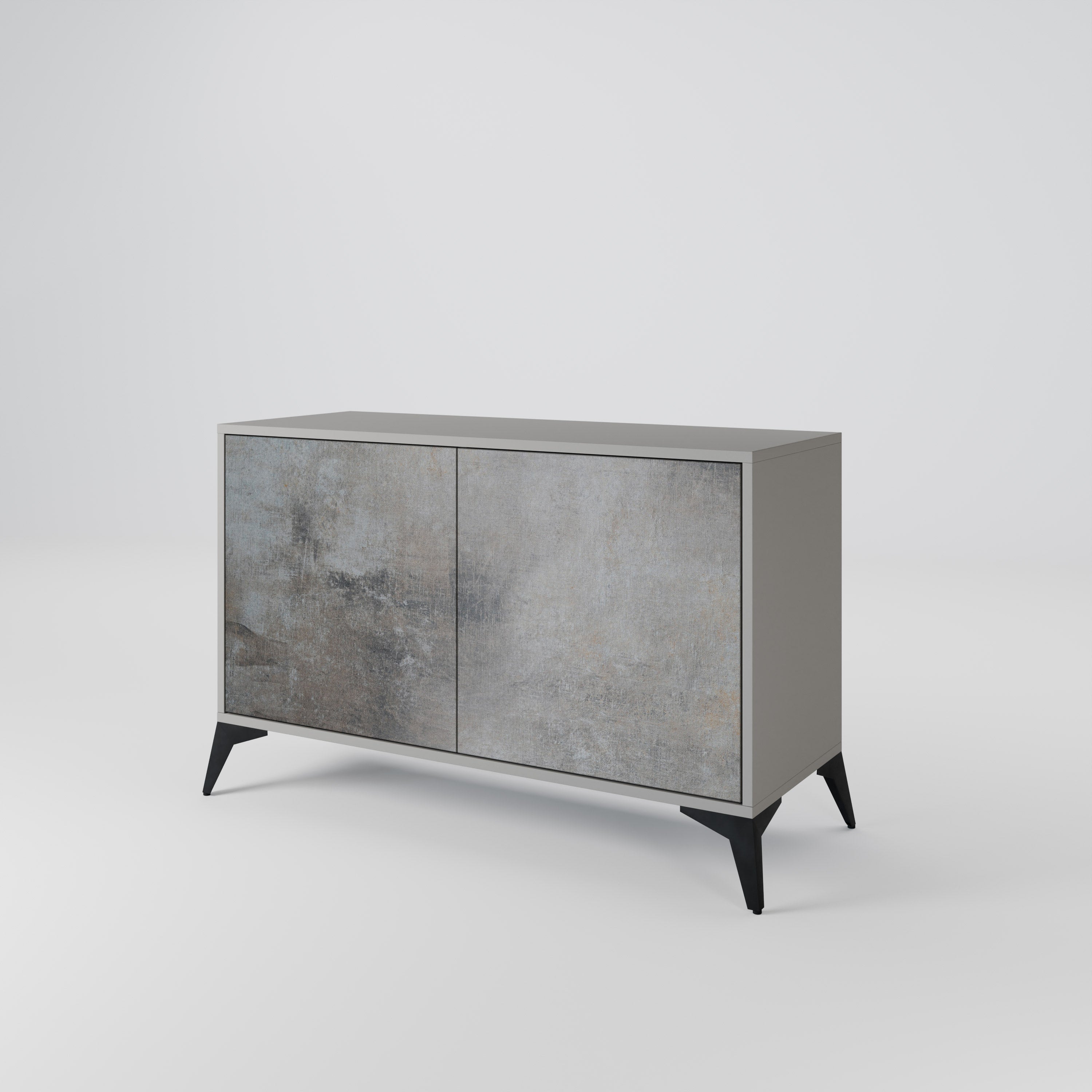 CONCRETE WALL 2-Door Sideboard in Grey Finish