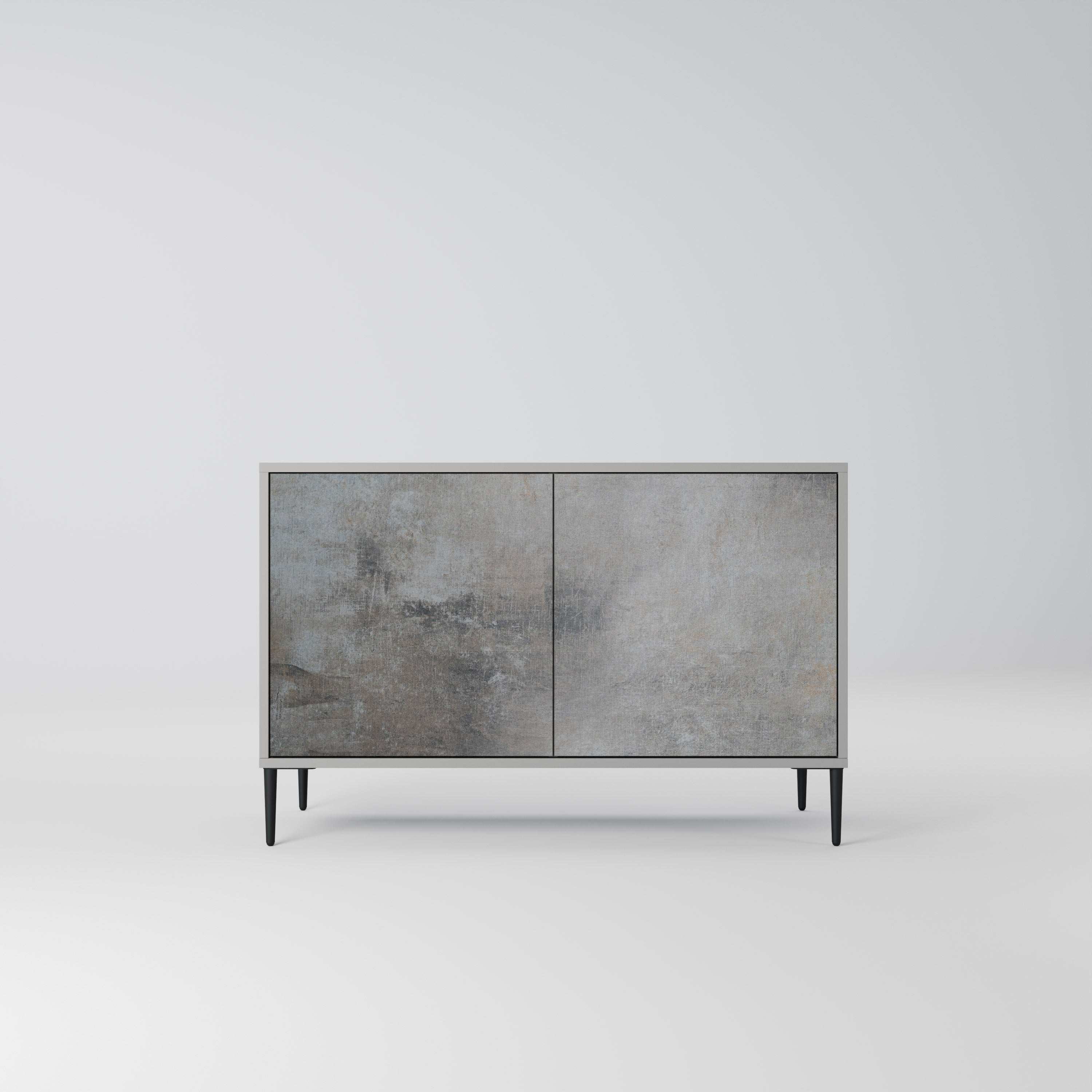 CONCRETE WALL 2-Door Sideboard in Grey Finish