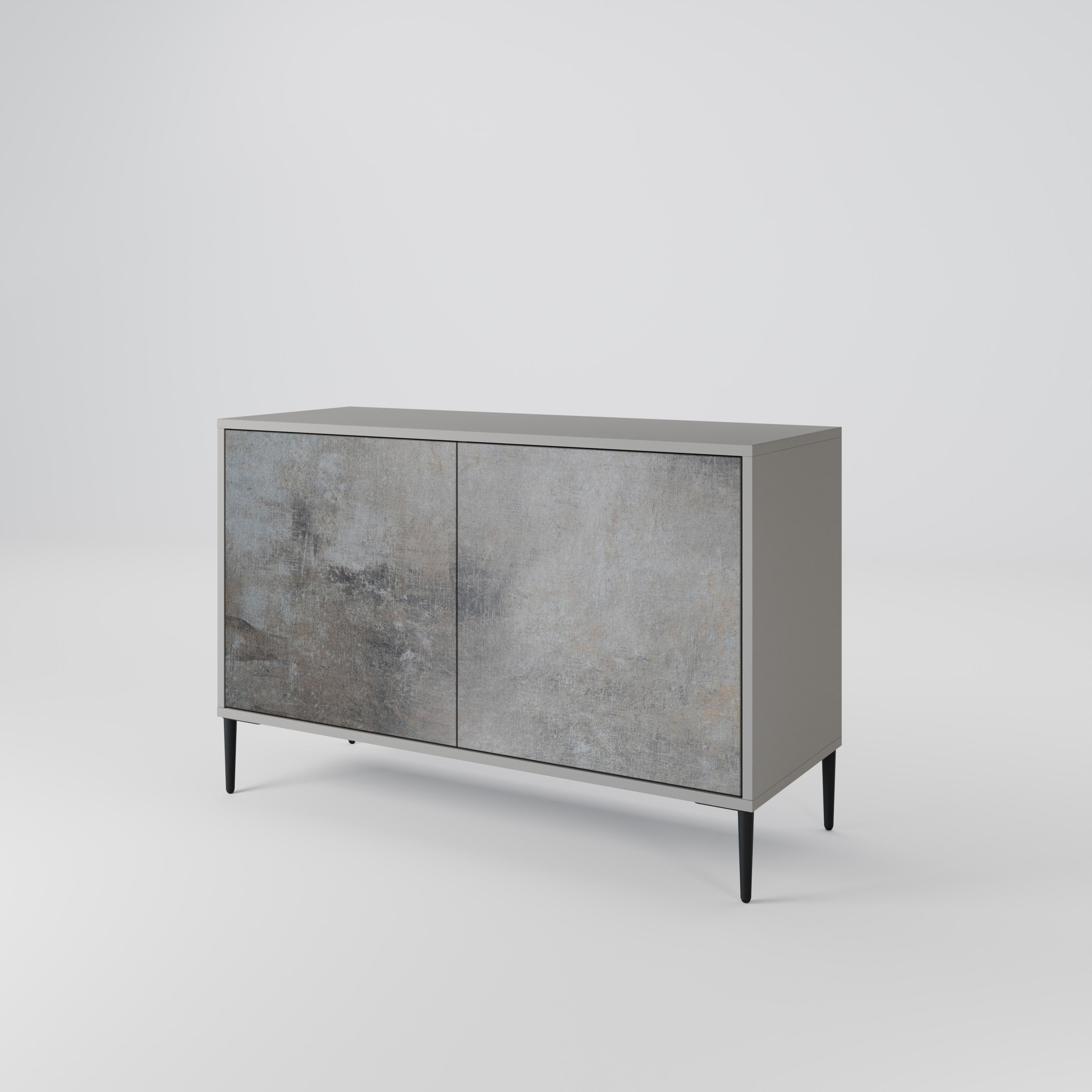 CONCRETE WALL 2-Door Sideboard in Grey Finish