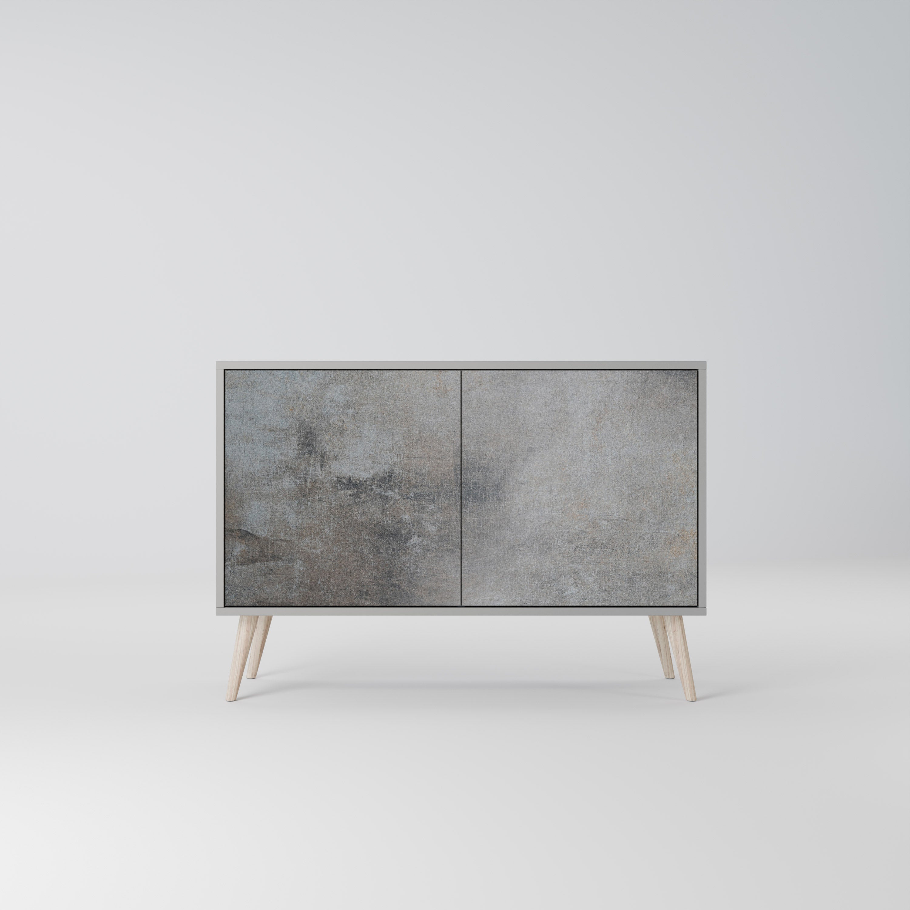 CONCRETE WALL 2-Door Sideboard in Grey Finish