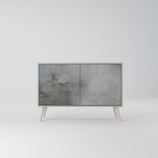 CONCRETE WALL 2-Door Sideboard in Grey Finish
