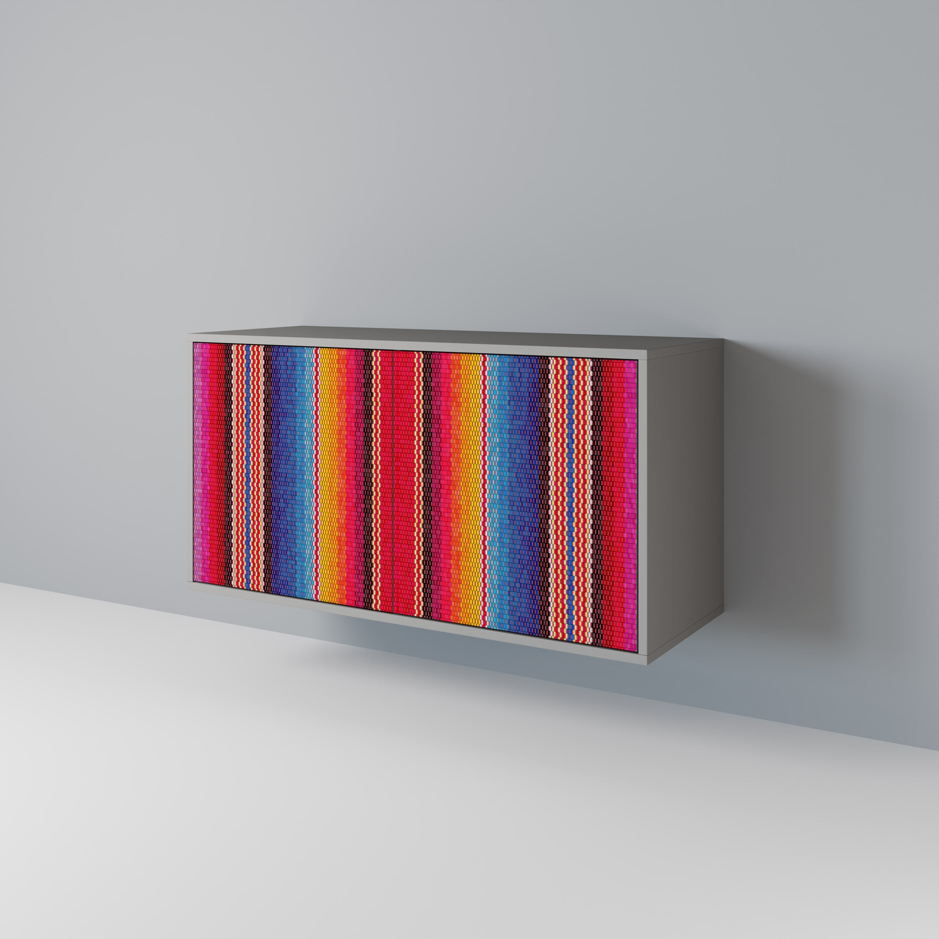 ETHNIC MEXICAN 2-Door Sideboard in Grey Finish