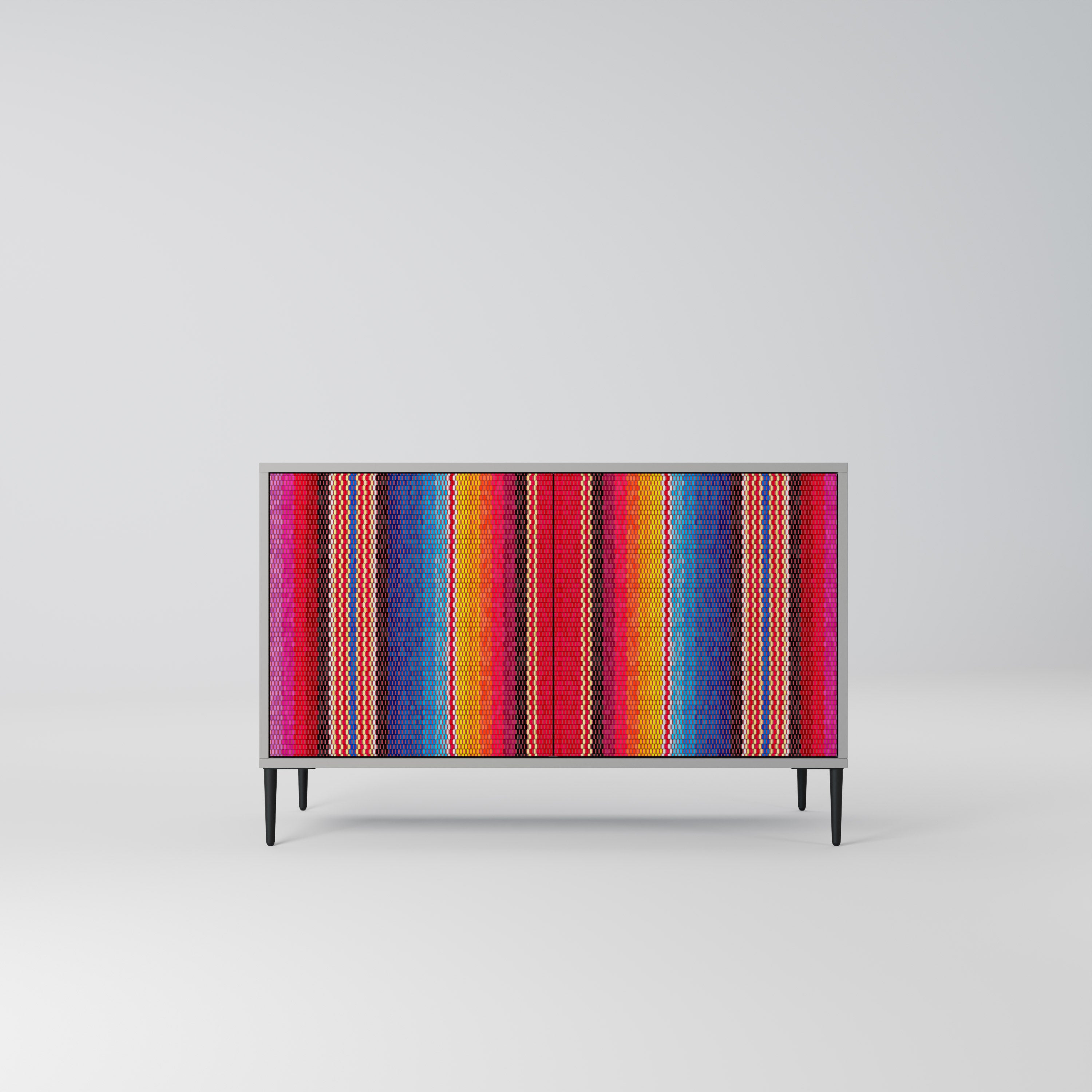 ETHNIC MEXICAN 2-Door Sideboard in Grey Finish