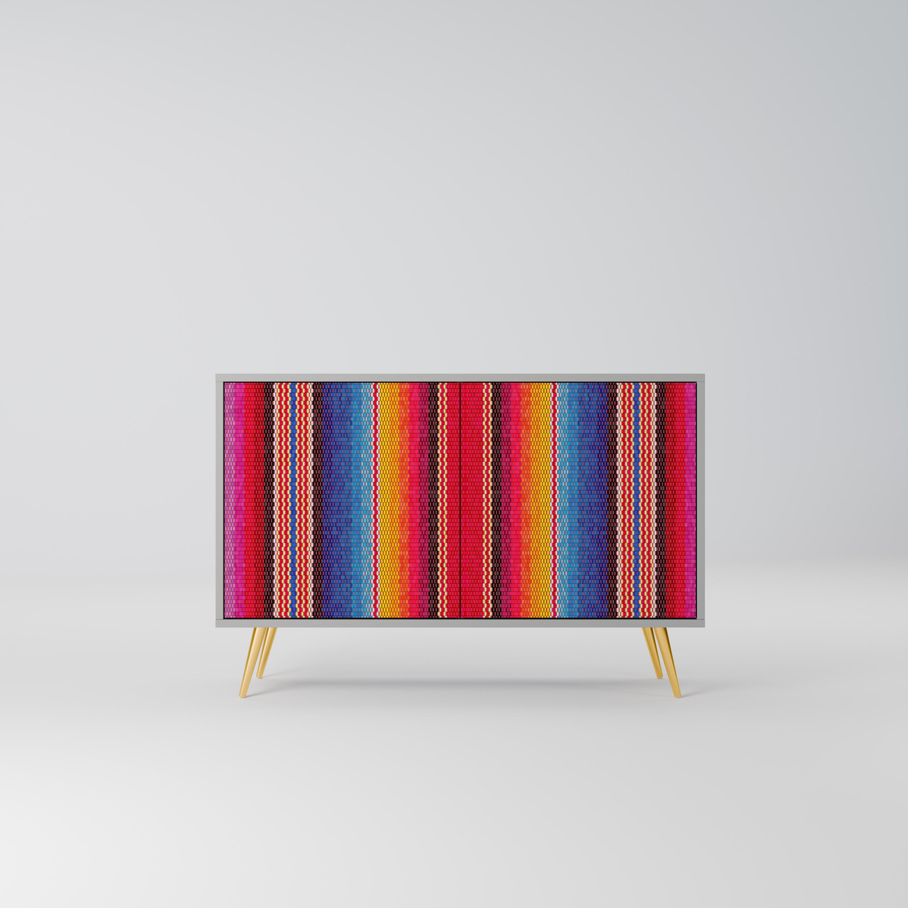 ETHNIC MEXICAN 2-Door Sideboard in Grey Finish