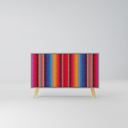 ETHNIC MEXICAN 2-Door Sideboard in Grey Finish