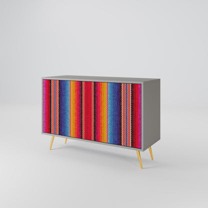ETHNIC MEXICAN 2-Door Sideboard in Grey Finish