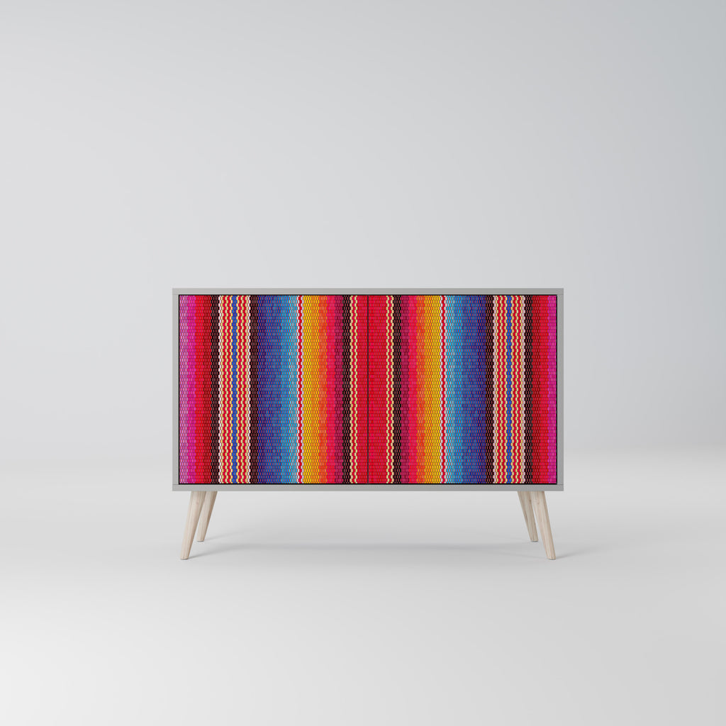 ETHNIC MEXICAN 2-Door Sideboard in Grey Finish