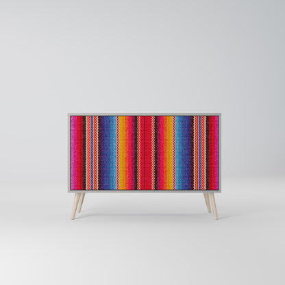 ETHNIC MEXICAN 2-Door Sideboard in Grey Finish