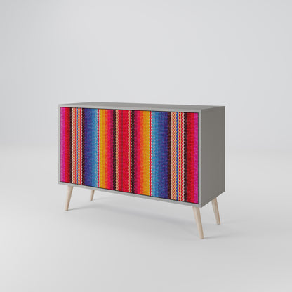ETHNIC MEXICAN 2-Door Sideboard in Grey Finish